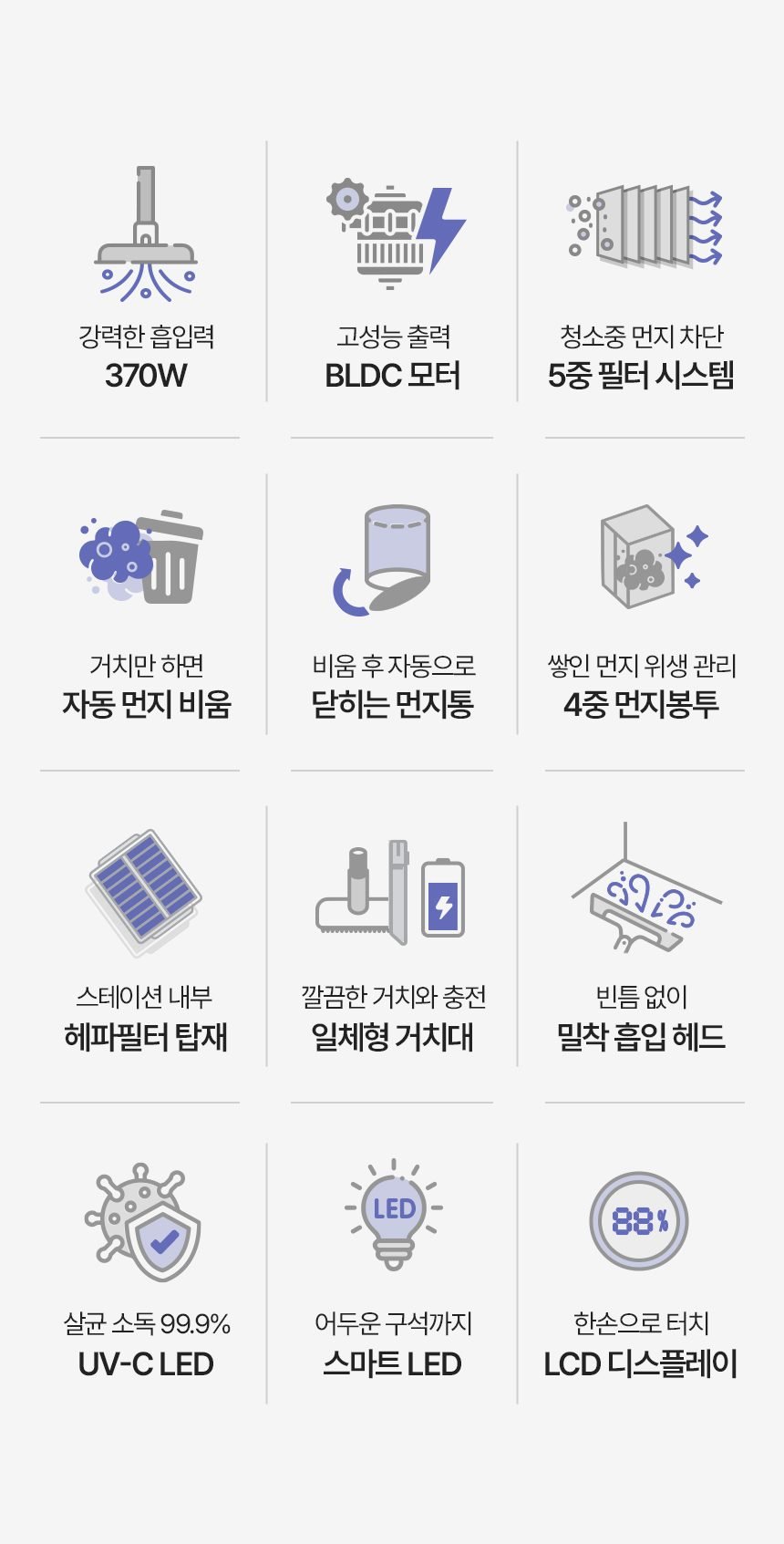 에어메이드 스마트타워 AMC-3501A + 추가배터리 _더블팩 자동 먼지비움 진공 무선청소기